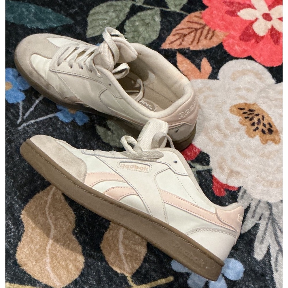 Reebok Womens Forte Lounger Double Up Cream and Pink Casual Shoes Sneakers 7.5